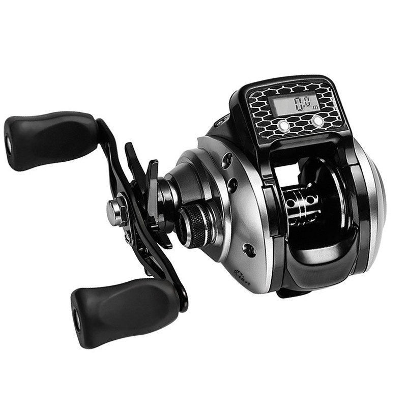 Digital Display Fishing Reel 6.3:1 16+1BB Baitcasting Reel with Larger