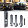 5Pcs/Set Carbon Fiber Texture Interior Door Grab Handle Cover Switch