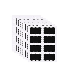 64 Chalkboard Labels for Jars, Erasable and Reusable Waterproof Blackboard Stickers Chalkboard Labels for Decorating Jars, Pantry, Home and Office, Scrapbooking (64 Small)