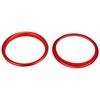 X AUTOHAUX 4 Pcs Red Car Air Conditioner Vent Ring