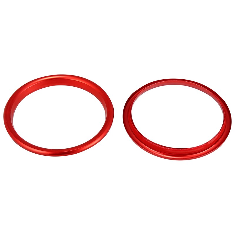 X AUTOHAUX 4 Pcs Red Car Air Conditioner Vent Ring