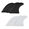 Zerone Fibreglass Surfboard Fins, Fin Thruster Set Nylon Plastic Surfboard