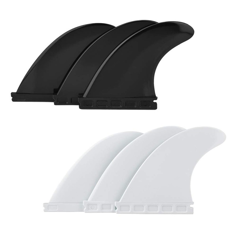 Zerone Fibreglass Surfboard Fins, Fin Thruster Set Nylon Plastic Surfboard