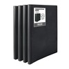 Dunwell Binder with Plastic Sleeves 24-Pocket (4 Pack, Black) -
