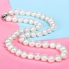 SANFACE 8mm Round Shell Pearl Necklace Set for Women