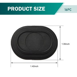 CyperFair 16 PCS Car Door Shock Absorber, Flexible Cushioning Silicone Body Protection Gasket, Multi-functional Portable DIY Self-adhesive Accessory, Universal Fit for Most Cars Trucks SUVs (Black)