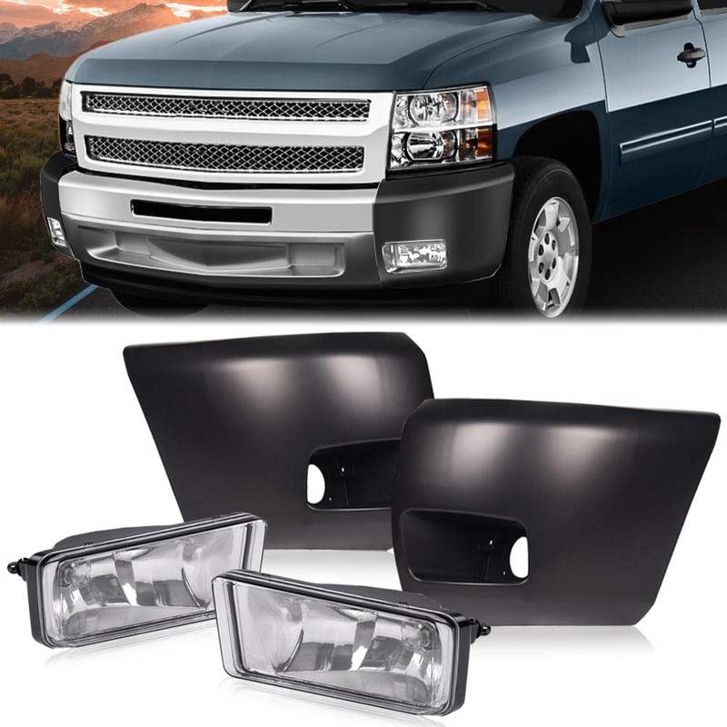 PIT66 Bumper End Caps & Fog Lights, Compatible with 07-13