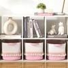 6 Pack Storage Basket for Shelves, Boho Cotton Rope Storage
