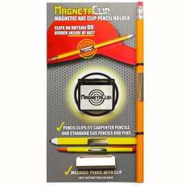MagnetaClip - Magnetic Hat Clip Pencil Holder With Strong Magnetic Clip For Standard Pencils and Carpenter Pencils (1)