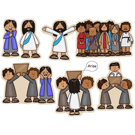 Jesus Raises Widow's Son Felt Bible Story for Flannnel Boards Miracles