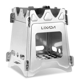 Lixada Camping Stove Wood Burning Stove Backpacking Stove Lightweight for Outdoor Backpacking Hiking Traveling Picnic BBQ
