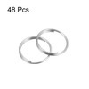 sourcing map Pack of 48 Double Loop Split Rings 12