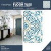 FloorPops FP2477 Fontaine Peel & Stick Floor Tiles, Blue