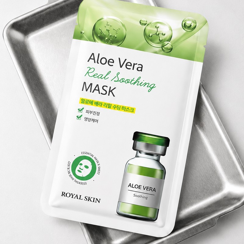 Royal Skin Aloe Vera Soothing Mask (10 sheets) Moisture supply,