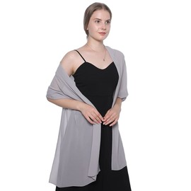 LMVERNA Soft Chiffon Pashmina Scarf Shawls and Wraps for Formal Evening Party Dress, Bride Bridesmaid Shawl for Wedding