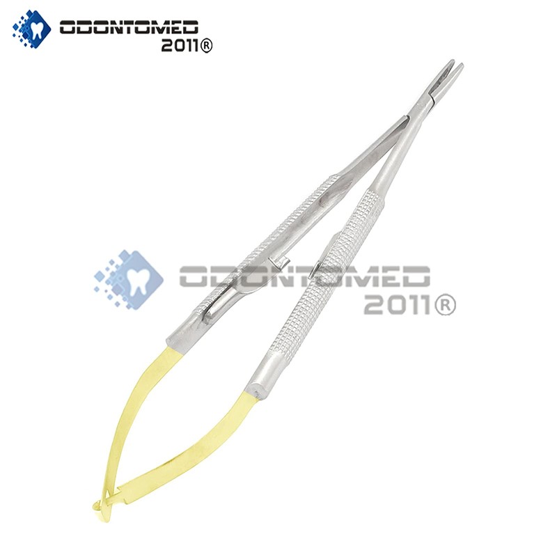 OdontoMed2011 T/c Castroviejo Needle Holder 7" Straight with Lock Round
