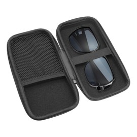 CYUXING Double Layer Sunglasses Storage Box, Eyeglass Case Supplies for Multiple Glasses, Good Size Can Protect Glasses Sunglass Organizer with Zipper Suitable for Traveling