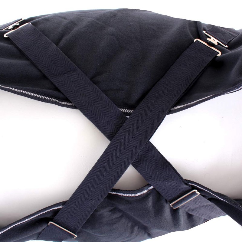 WALDHAUSEN Fleece Blanket Economic with Crossover Straps midnight blue Size:135