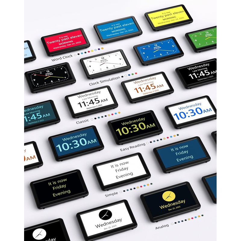 Digital Calendar Day Clock with 20 Alarms, 20 Reminders, 12