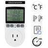 QWORK Digital Thermostat Outlet Plug Temperature Controller Socket - 120V,