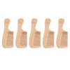 5pcs Bamboo Hair Comb Anti Statics Round Teeth Fragrance Wide