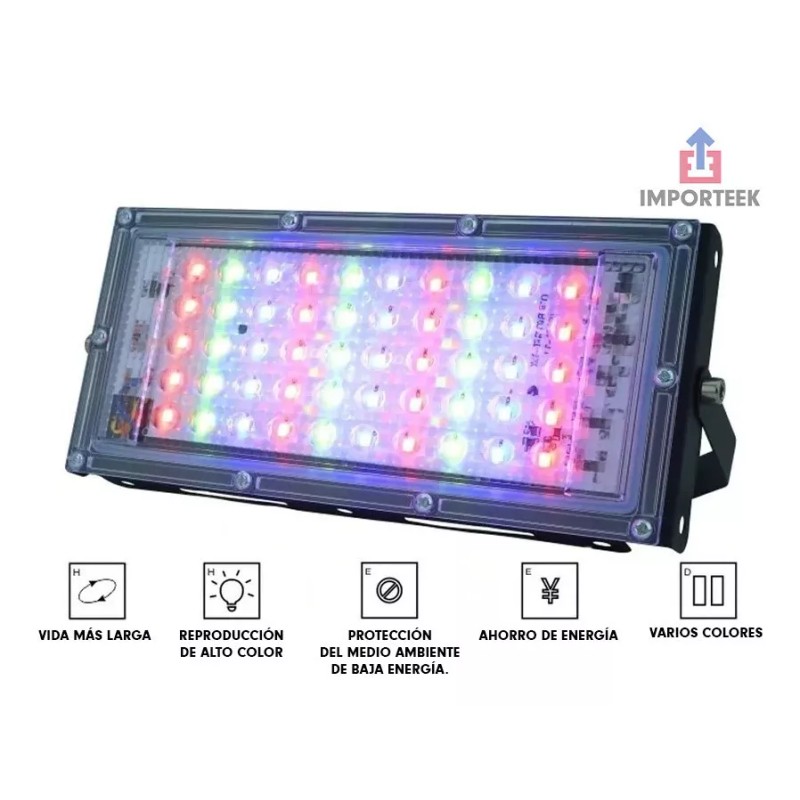 Importeek 10pz Reflector Lampara Led Rgb Iluminacion Color 30w Control