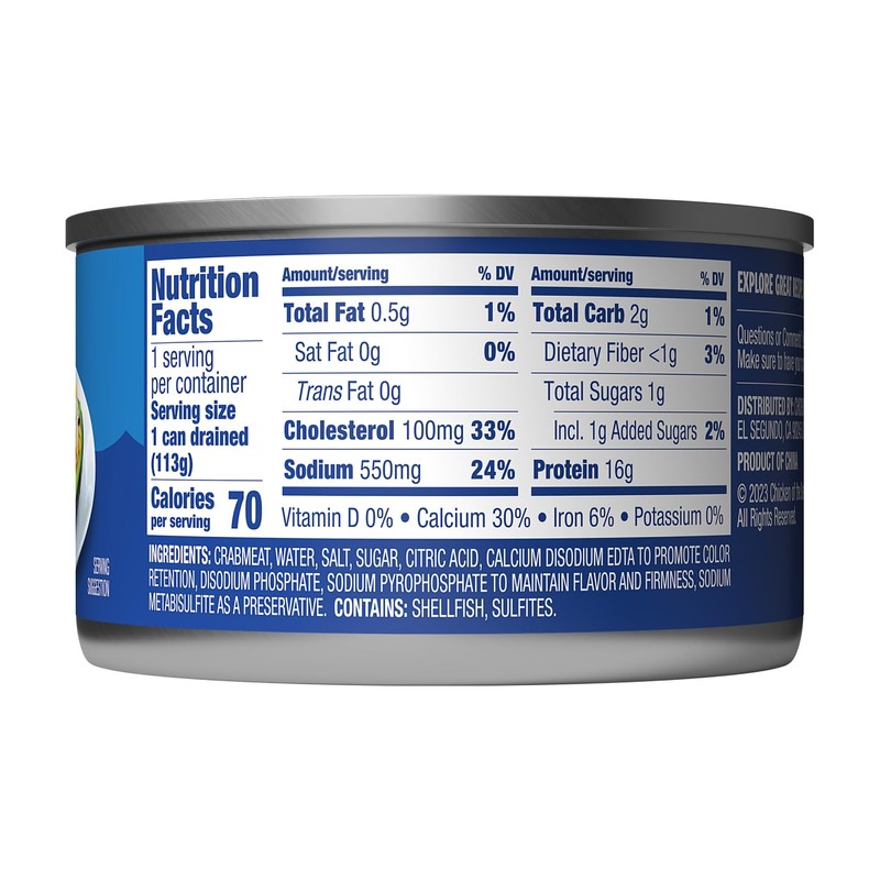 Chicken of the Sea White Crab Meat, 6 Ounce Cans