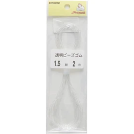 sankokko- Transparent Beads Elastic , White