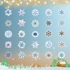Dorgua 50Pcs Christmas Snowflake Stickers, Snowflake Stickers for Water Bottle,