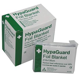 HypaGuard Foil Survival Blankets/Space Blankets/Evacuation Blankets - Box of 6 by Hypaguard