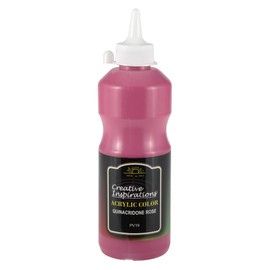 Creative Inspirations Acrylic Paint - Quinacridone Rose - 500 mL Bottle - Smooth & Creamy Consistency, Vibrant Pigmentation, Great Coverage for Artists - Clean Up with Soap & Water