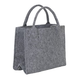 Brandsseller Practical shopping bag, leisure bag, storage container made of felt, approx. 35 x 20 x 28 cm, light grey, lightgrey