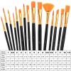 AROIC Acrylic Paint Brush Set,16pack/240