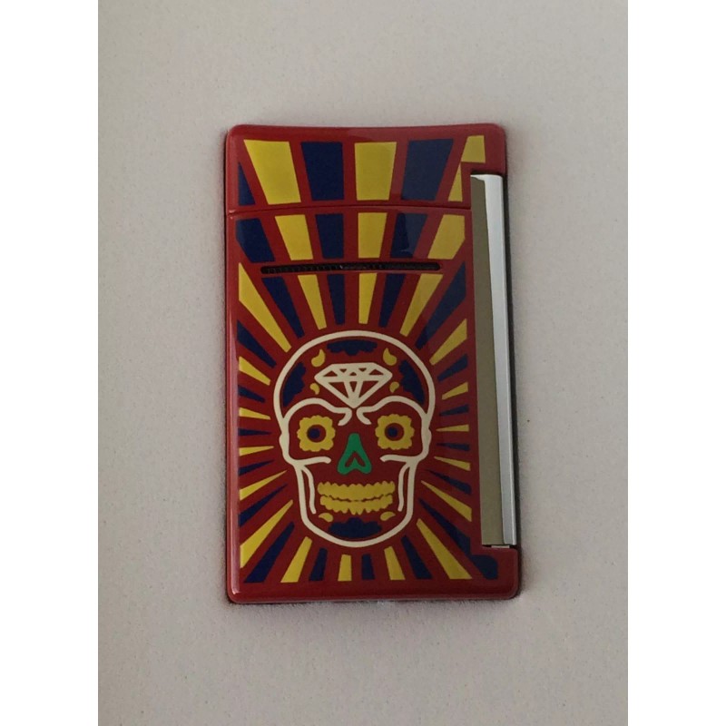S.T. Dupont MiniJet Torch Lighter, Red Day Of The Dead,
