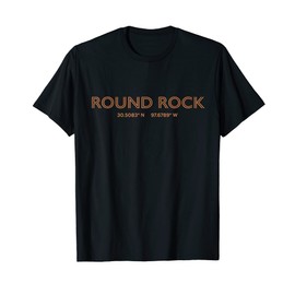 USA City Coordinates - US Round Rock T-Shirt