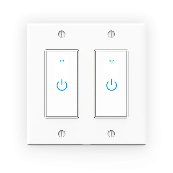 WiFi Light Switch Smart Switch 2 Gang Touch Wall Switch