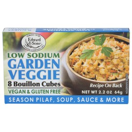 Edward & Sons Low Sodium Veggie Bouillon Cubes, 2.2 oz