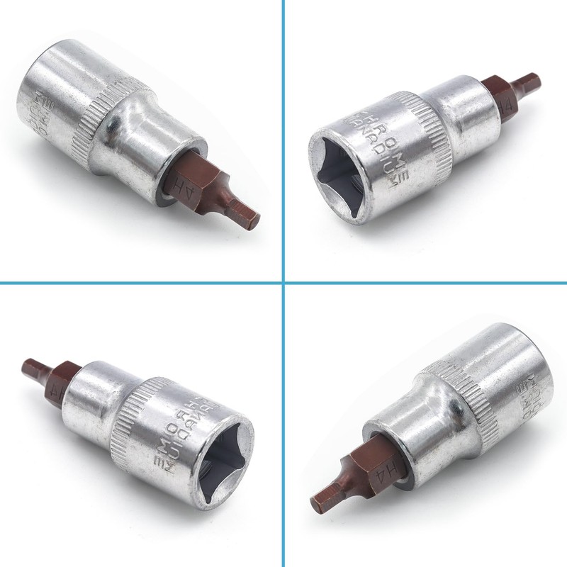 2PCS Juttzzei Hex Bit Socket, 1/2" Drive x H6 (6mm)