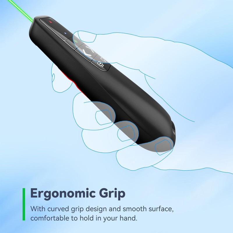 [2 in 1 USB C/A] Presentation Clickers, Powerpoint Clicker Wireless