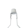 DGBRSM 2PCS White Solid Lamp Finials Caps Tapped of Tops