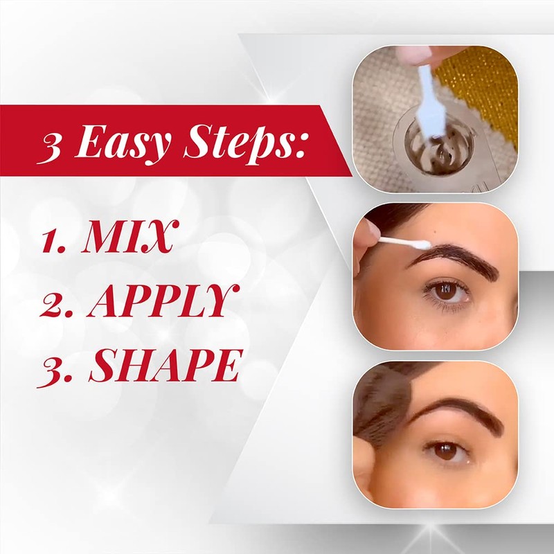 Ardell Brow Tint Kit Medium Brown - Eyebrow Tint, Long-Lasting