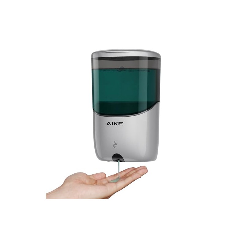 AIKE Dispensador de jabón automático líquido para montaje en pared,