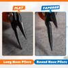LEONTOOL Flat Pincers, No Knurled, Flat Pliers, Flat Pliers, Fine
