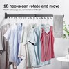 ZdwCyl Clothes Drying Rack,Laundry Drying Rack Wall Mount, Space Saver