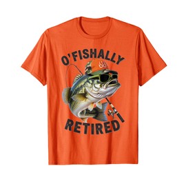Ofishally Retired Fishing Retirement Party Gifts Dad Men T-Shirt