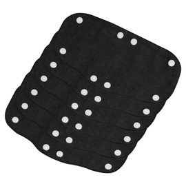 PATIKIL Hard Hat Sweat Band, 6 Pack Cotton Hard Hat Liner Sweatband Washable with Snap Button for Safety Helmet, Black