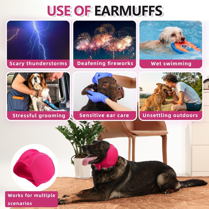Meifsou Quiet Ears for Dogs - Dog Head Wrap for