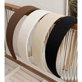 Huachi Headbands for Women Non Slip Trendy Headbands for Womens Hair 1 inch Wide Cute Headbands for Girls, Fall Head Bands Elastic Hair Bands for Womens Hair Fashion Hair Accessories for Women 4PCS