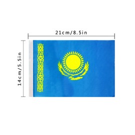 Kazakhstan String Banner Flag,5.5 x 8.2 Inch String Banner,Indoor and Outdoor Party Decorations,16 ft 20 Mini Flags.
