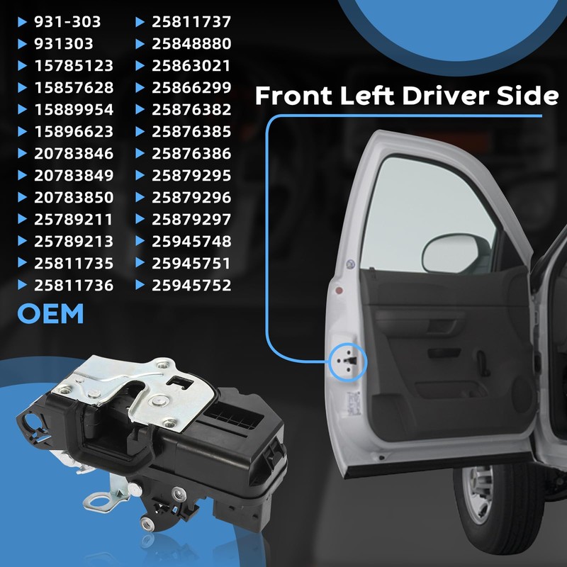 Door Lock Actuator Front Left Driver Side Compatible with 2007-2009